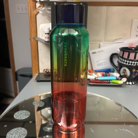 Rainbow Starbucks Glass Water Bottle - Picture 6 of 10